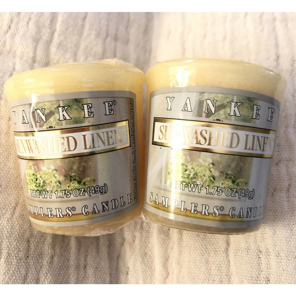 2 Yankee Candle Votives "Sunwashed Linen" Scent